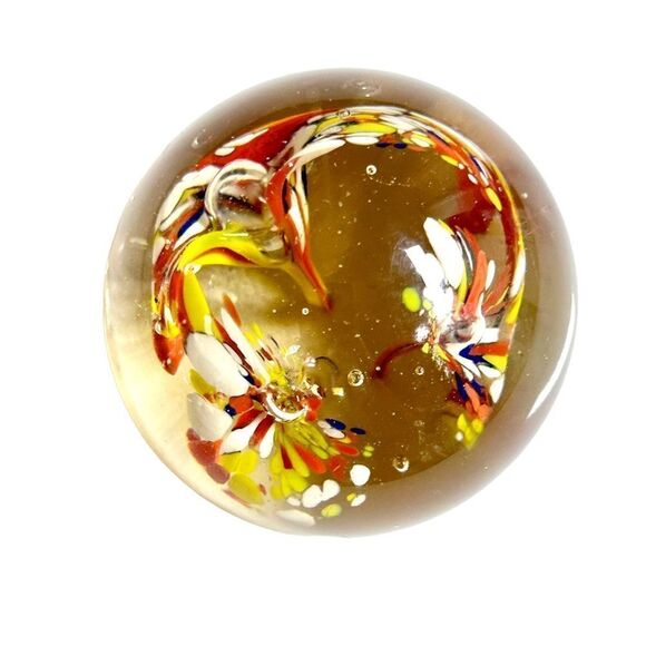 VTG Hand blown Art Glass Paperweight MCM Boho 106 - Picture 3 of 7